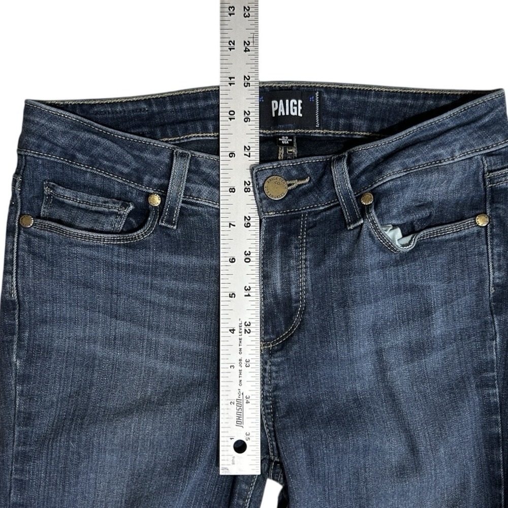 PAIGE Verdugo Ankle Skinny Jeans Women's 28 Dark Blue Stretch Mid Rise - Picture 5 of 8